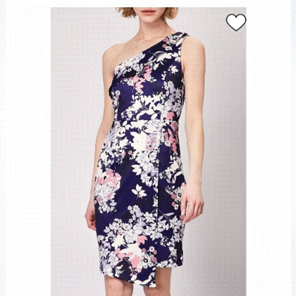 FLORAL one shoulder dress